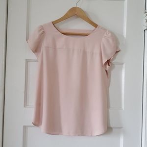 LOFT petite light pink blouse